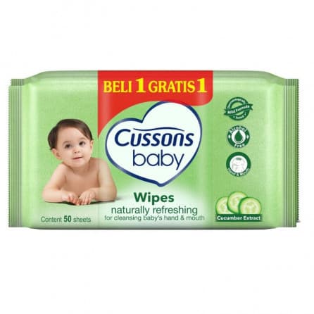 CUSSONS BABY NATURAL R WIPES 50'S