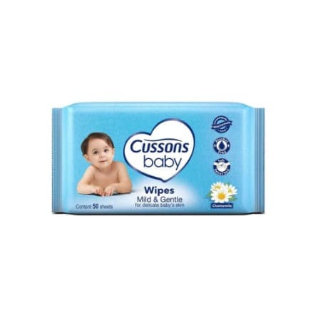 CUSSONS BABY WIPES MILD & GENTLE 50'S