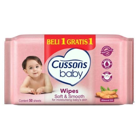 CUSSONS BABY WIPES SOFT & SMOOTH 50'S 