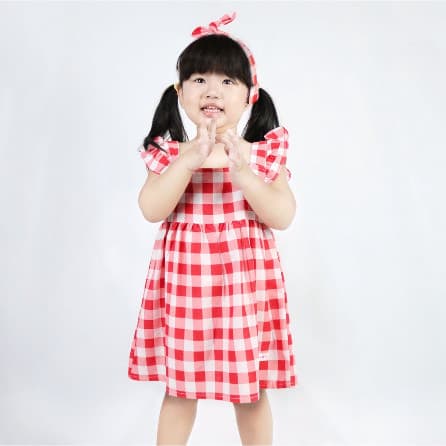 Cyara Dress Free Bandana 1 - 5 Tahun