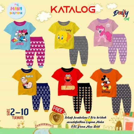 Daily Suit Baju Setelan Anak 2 - 10 Tahun