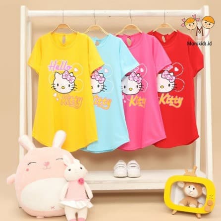 Daster Anak Perempuan Motif Hello Kitty