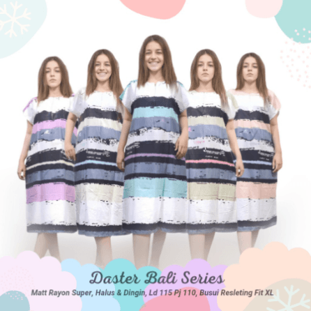 Daster Bali Busui Resleting Motif Samanta
