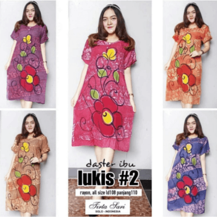 Daster Jumbo Abstrak Bunga