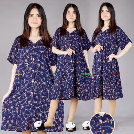 Daster Jumbo Full Kancing Retak