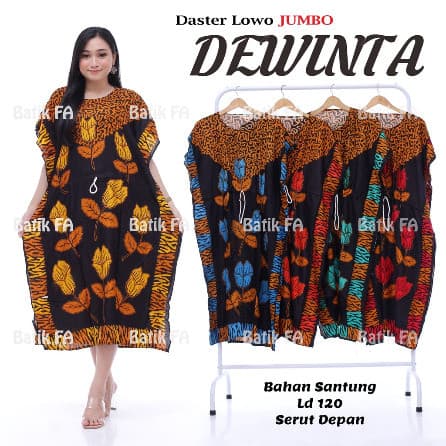 Daster Kelelawar Jumbo Serut Depan
