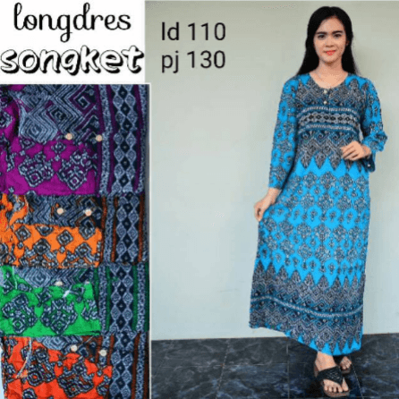 Daster Lengan Panjang Songket