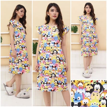 Daster Lengan Pendek Busui Karakter Part 3