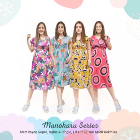 Daster Manohara Bali Motif Abstrak