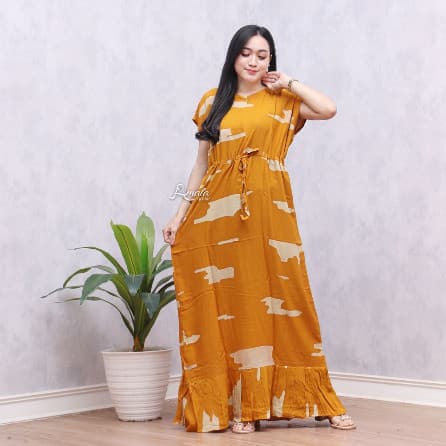 Daster Panjang Jumbo Serut Lika