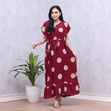 Daster Panjang Jumbo Serut Podi