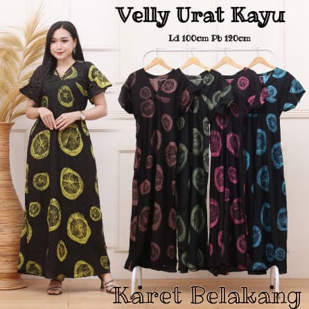 Daster Panjang Lengan Pendek Veli Part 5