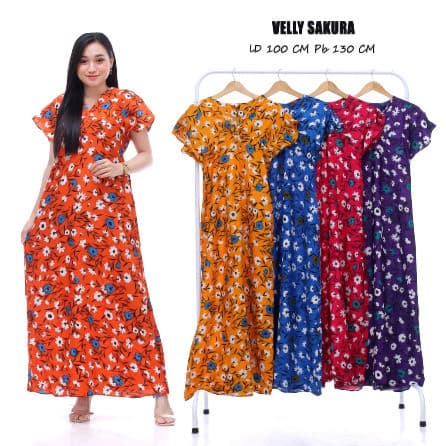 Daster Panjang Velly Sakura