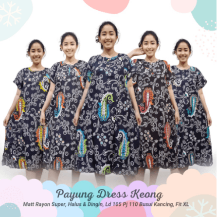 Daster Payung Bali Bumil-Busui Motif Lopi