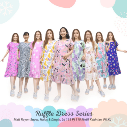 Daster Ruffle Series Motif Laura