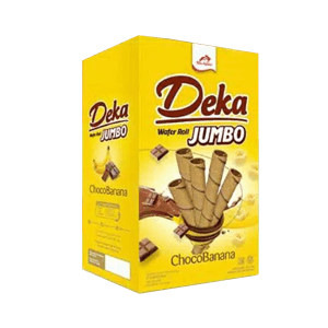 DEKA WAFER ROLL JUMBO CHOCO BANANA PCK 16/14g
