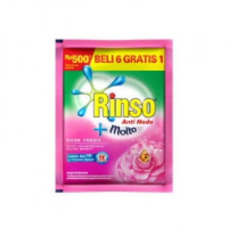 Deterjen Rinso Liquid + Molto Rose Fresh 6 Sct 20mL
