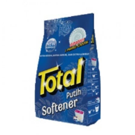Deterjen Total Powder Putih + Softener Bag 650g