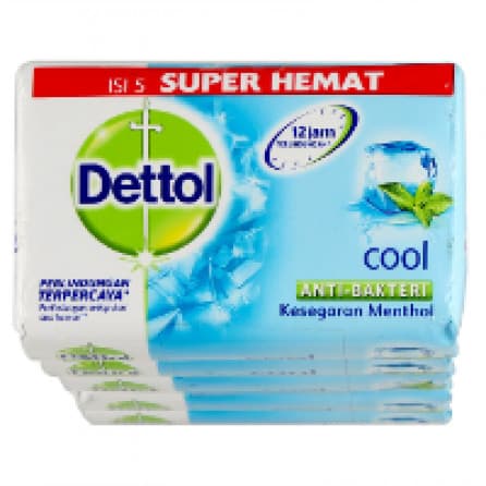 Dettol Sabun Mandi Anti Bakteri Cool 5 Bar 100g