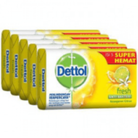 Dettol Sabun Mandi Anti Bakteri Fresh 5 Bar 100g