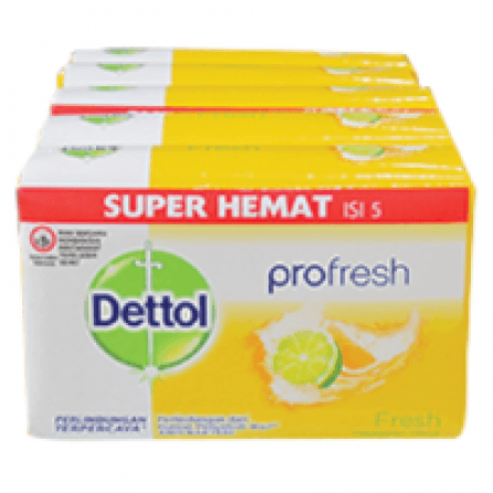 Dettol Sabun Mandi Anti Bakteri Fresh 5 Bar 65g