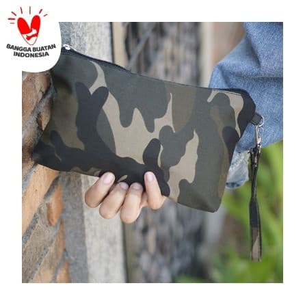 Dompet Pouch Kanvas Army
