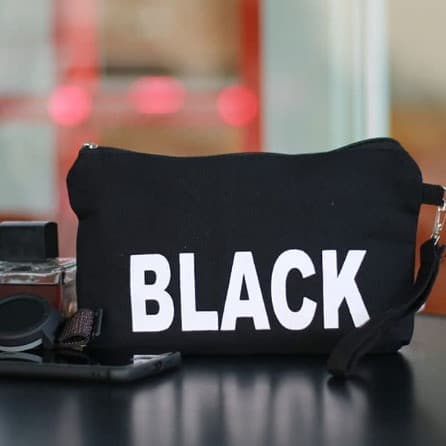 Dompet Pouch Kanvas Black