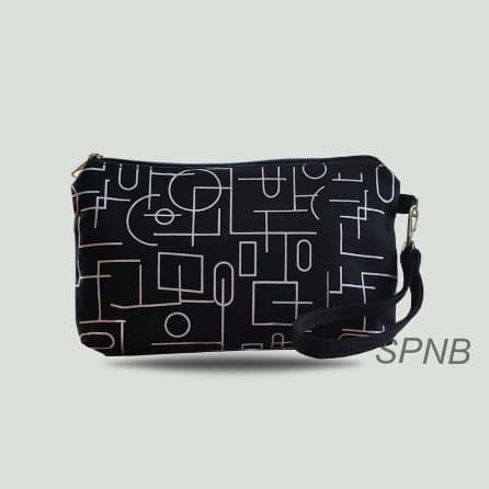 Dompet Pouch Kanvas Pipe Hitam