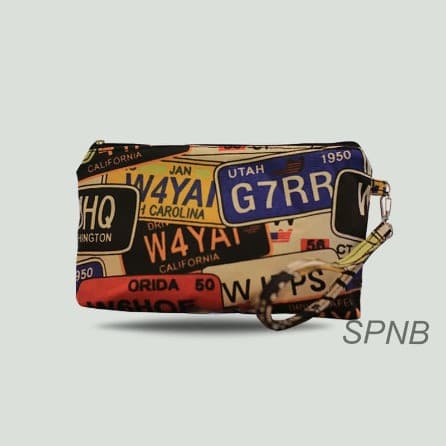 Dompet Pouch Kanvas Plat 