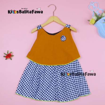 Dress Adele / Dress Bayi Perempuan Size Bayi 3 - 12 Bulan 