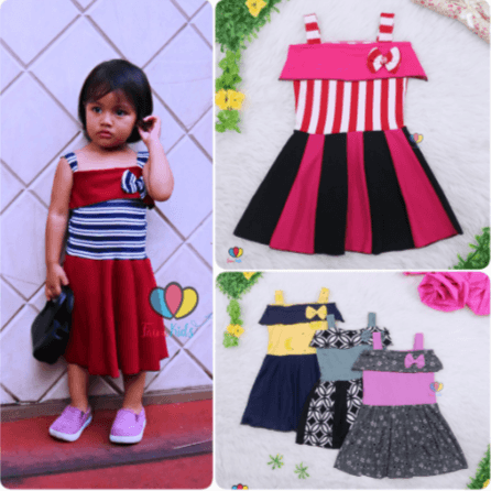 Dress Alinka / Dress Anak Perempuan 2 - 3 Tahun