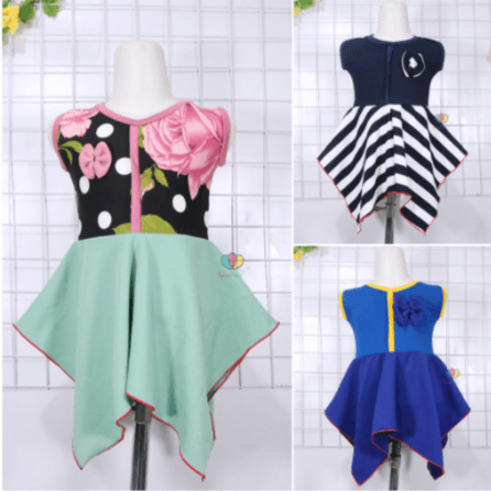 Dress Alona Premium Size 1 - 2 Tahun