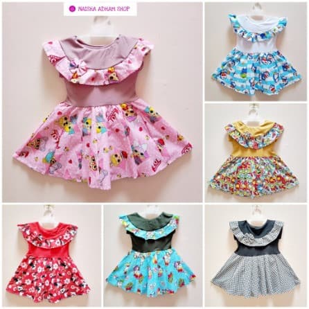 Dress Anak Kerah Ruffle 