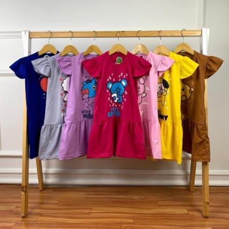Dress Anak Motif BT21 