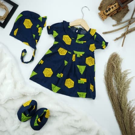 Mikayla Set - Dress Anak Perempuan Set 3in1 
