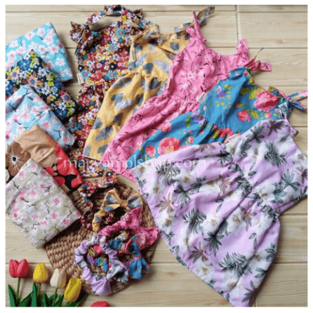 Dress Baby Girl Motif Bunga Allize - 18 Bulan