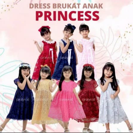 Dress Brukat Princess Anak
