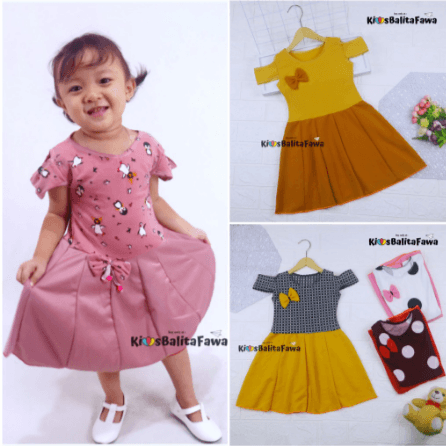 Dress Kanaya / Dress Anak Perempuan 3 - 4 Tahun