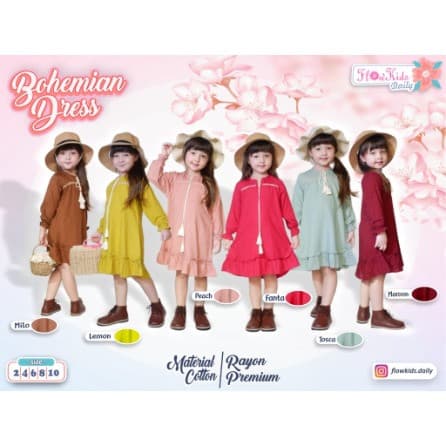 Dress Lengan Panjang Anak Perempuan