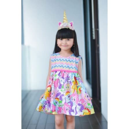 Dress Motif Anak Perempuan
