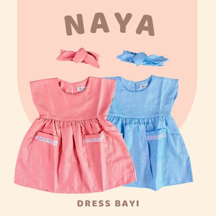 Dress Naya - Dress Bayi Perempuan 6 - 18 Bulan