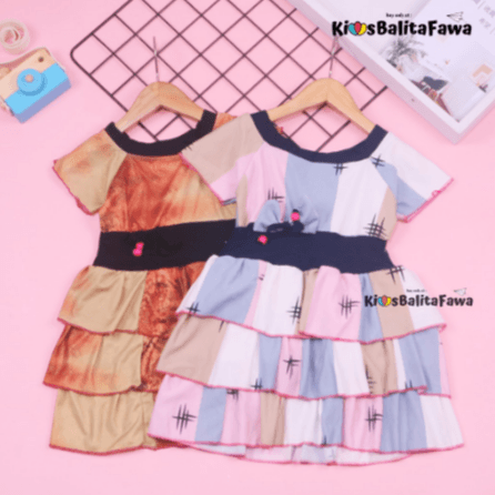 Dress Nayla / Dress Anak Perempuan Size 4 - 5 Tahun