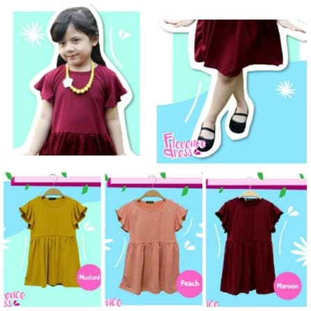 Florence Dress - Dress Polos Anak Perempuan