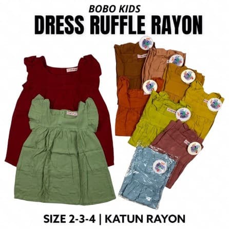Dress Ruffle Rayon Kids
