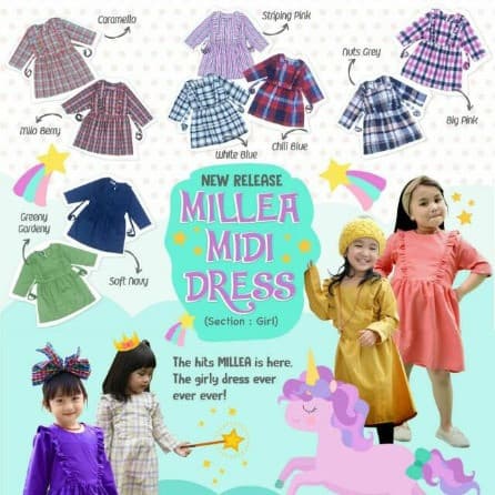 Milea Lidi Dress - Dress Tunik Anak Perempuan