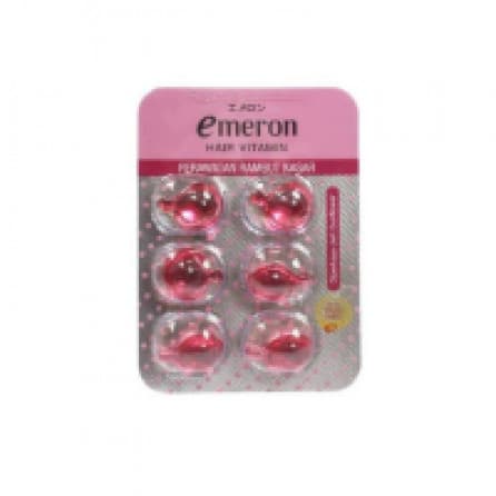 Emeron Hair Vitamin (Pink) Soft & Smooth 6 Butir 1ml