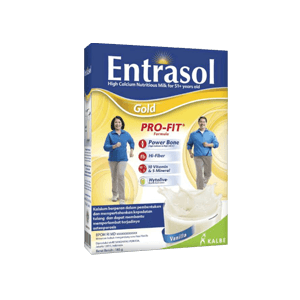 ENTRASOL GOLD SUSU BUBUK VANILA BOX 170g