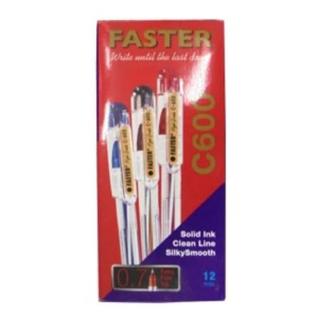 Faster Ballpoint C-600/CX-6/R5/F-3 HITAM PCK