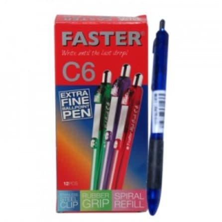 Faster Ballpoint High Grade C6/EC8 BIRU PCS