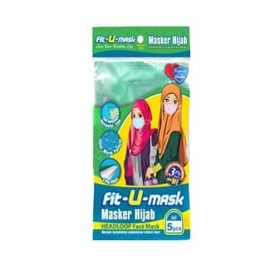 FIT-U-MASK MASKER SURGICAL HIJAB 5'S 3PLY  PCK 